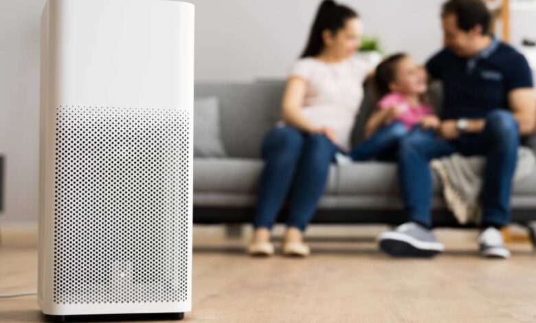 a white color air purifires with best hepa filter