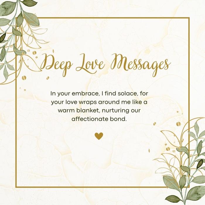 Deep affectionate messages for girlfriend