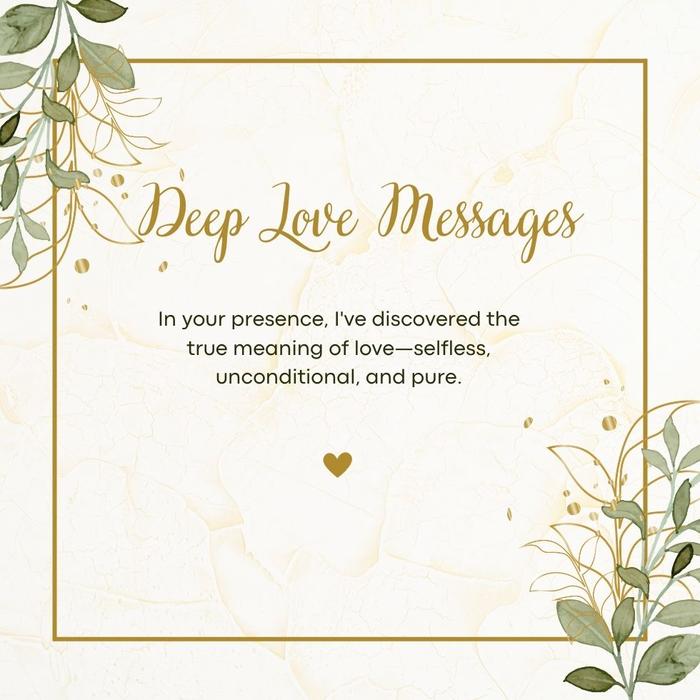 Deep true love messages