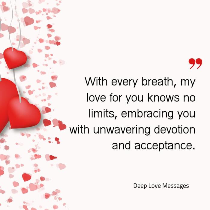 Deep unconditional love messages