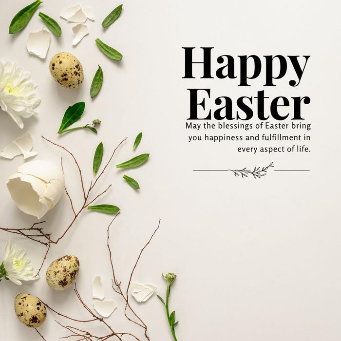 Easter Greetings Bring Happiness