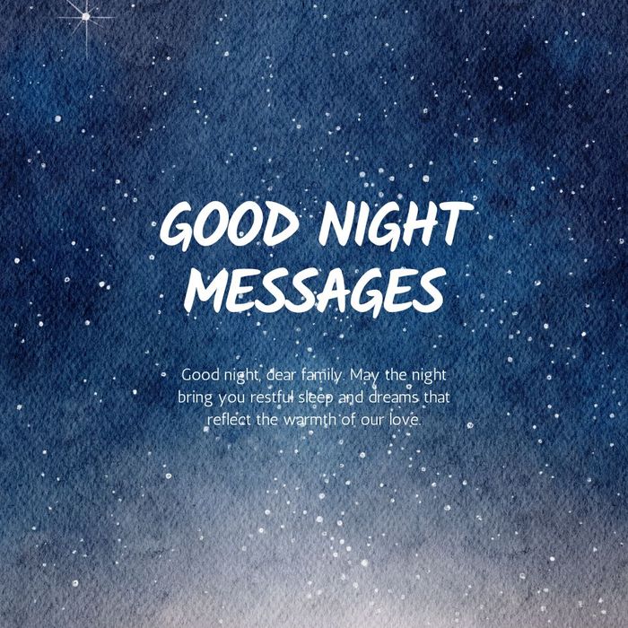Good Night Messages For Family