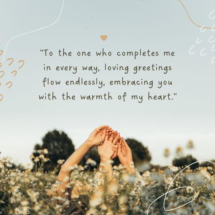 Loving greetings for a partner