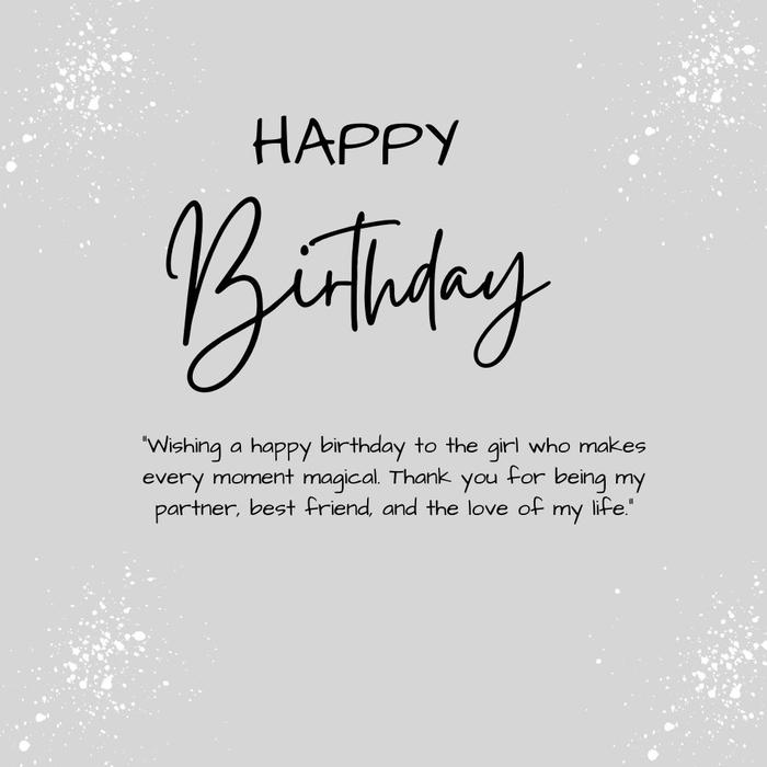 Romantic Birthday Messages For girlfriend