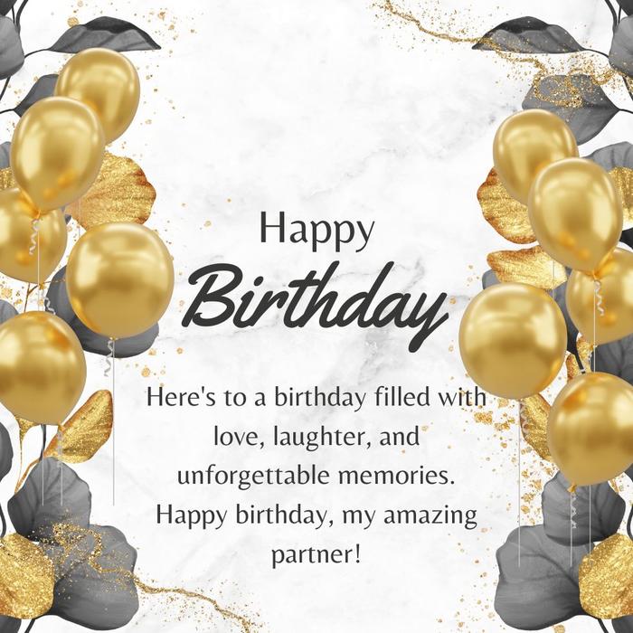 Short Simple Birthday Wishes For Partner